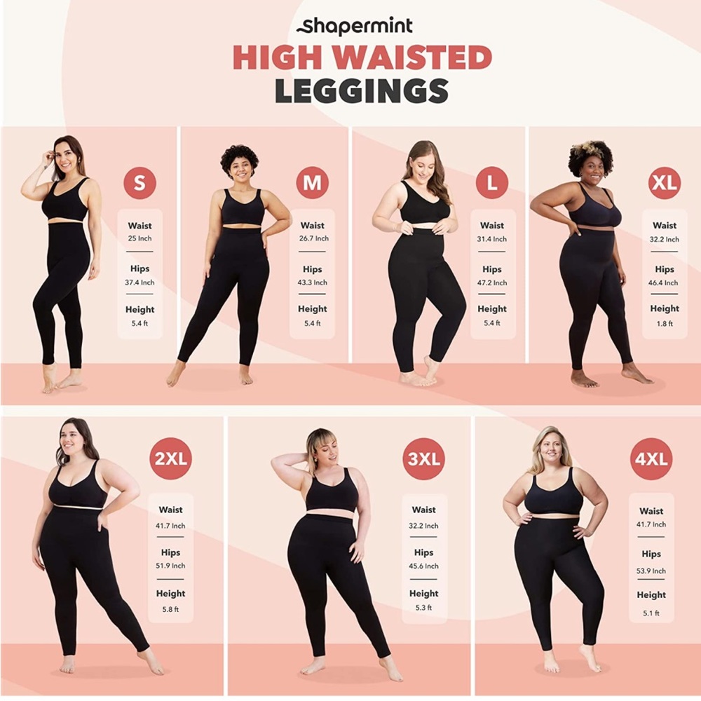 NWT Empetua (Shapermint) black high waisted shaping compression leggings - Picture 3 of 9